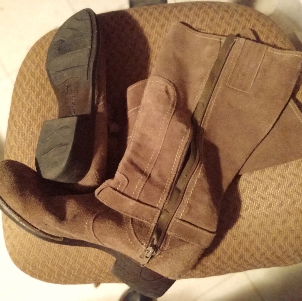 Clarks Suede Boots, Women's Size 10